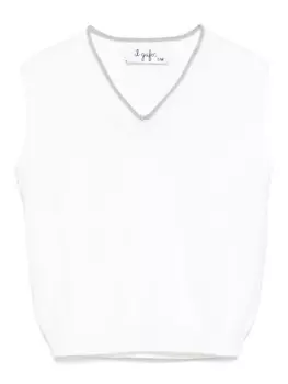 Il Gufo топ из органического хлопка, белый