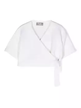 Il Gufo топ с короткими рукавами, белый