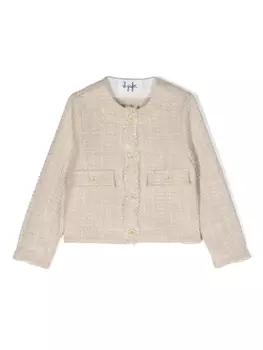 Il Gufo твидовый жакет на пуговицах, нейтральный цвет