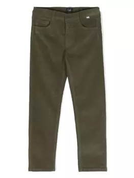 Il Gufo вельветовые брюки прямого кроя, зеленый