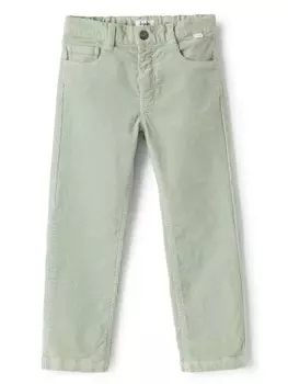 Il Gufo вельветовые брюки прямого кроя, зеленый