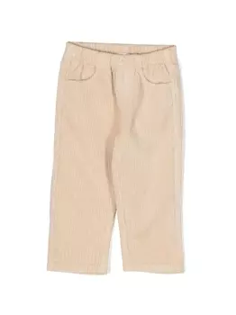 Il Gufo вельветовые брюки с эластичным поясом, нейтральный цвет