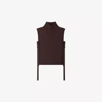 Или вязаный свитер с воротником-стойкой из смеси шерсти Soeur, коричневый