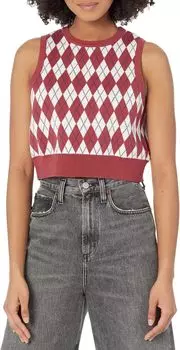 Ilia Свитер Жилет Levi's, цвет Paris Argyle Earth Red