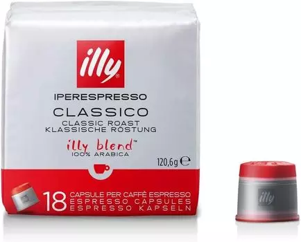 Illy - жареный кофе CLASSICO Iperespresso в капсулах, 6 упаковок по 18 капсул, всего 108 капсул