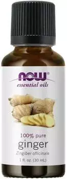 Имбирное масло, имбирь Now Foods, 100%