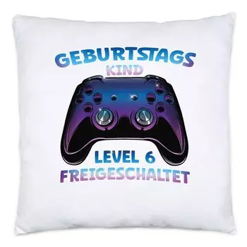 Именинник, уровень 6, разблокированная подушка С Днем Рождения, С Днем Рождения, Контроллер, Консоль, Геймер Hey!Print