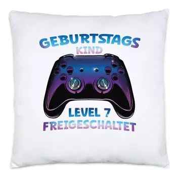 Именинник, уровень 7, разблокированная подушка С Днем Рождения, С Днем Рождения, Контроллер, Консоль, Геймер Hey!Print