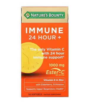 Иммунитет 24 часа+, 500 мг, 50 мягких таблеток, Nature's Bounty