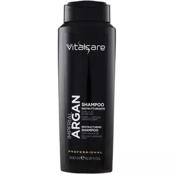 Imperial Argan Реструктурирующий шампунь для сухих и поврежденных волос с аргановым маслом 500мл, Vitalcare