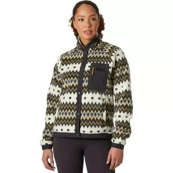 Имперская куртка на кнопках с принтом и ворсом Helly Hansen, цвет snow nordic knit