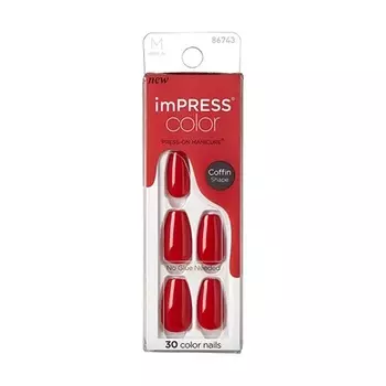 ImPRESS Color MC Reddy или не самоклеящиеся ногти 30 шт. Kiss