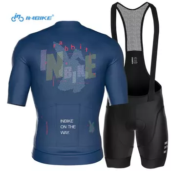 Велосипедный костюм унисекс INBIKE короткий быстросохнущий L, синий
