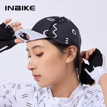 INBIKE маленькая тканевая шапка для езды на велосипеде, дышащая, быстросохнущая, впитывающая пот, солнцезащитная шапка с подкладкой для мужчин и женщин, оборудование для велоспорта на открытом воздухе, матовый черный