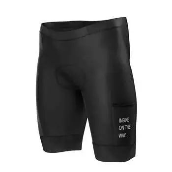 INBIKE велошорты мужские для горного велосипеда, дорожные велосипедные штаны с губчатой подушкой, летнее велосипедное снаряжение, черные 2XL