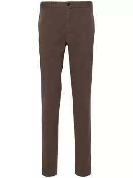 Incotex брюки чинос средней посадки, коричневый