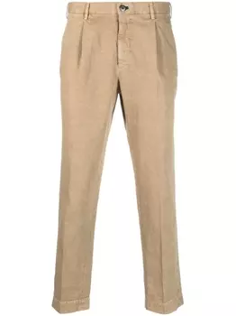 Incotex брюки чинос средней посадки, нейтральный цвет