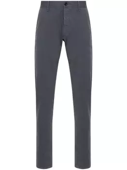 Incotex брюки с вышитым логотипом, серый