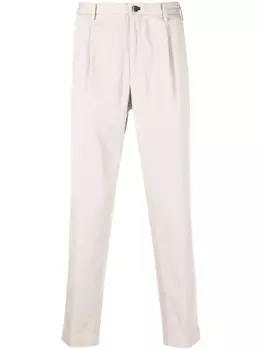 Incotex прямые брюки со складками, нейтральный цвет