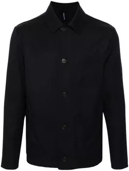 Incotex рубашка-пиджак меланж, синий