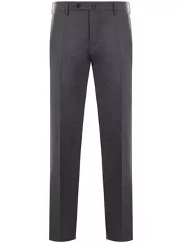 Incotex шерстяные брюки строгого кроя, серый