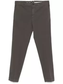 Incotex твиловые брюки чинос, коричневый