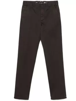 Incotex твиловые брюки чинос, коричневый