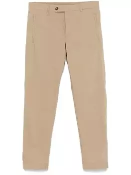 Incotex узкие брюки чинос, коричневый