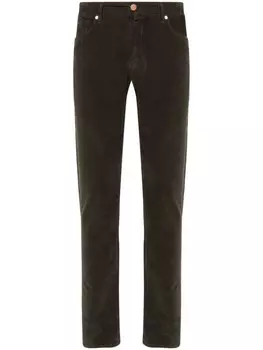 Incotex вельветовые брюки, коричневый