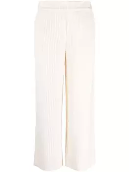 Incotex вельветовые брюки палаццо с эластичным поясом, нейтральный цвет