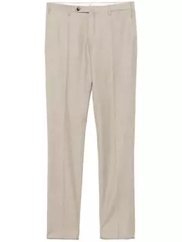 Incotex зауженные брюки, коричневый