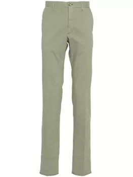 Incotex зауженные брюки с эластичным поясом, зеленый