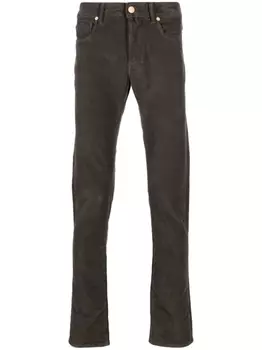 Incotex зауженные джинсы, коричневый