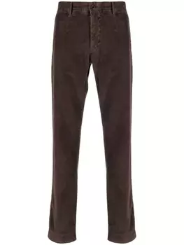 Incotex зауженные вельветовые брюки, коричневый