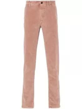 Incotex зауженные вельветовые брюки, розовый