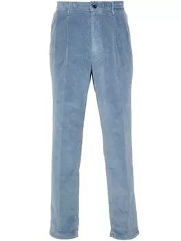 Incotex зауженные вельветовые брюки, синий