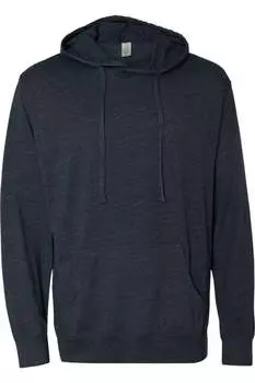 Independent Trading Co. Легкая футболка-пуловер с капюшоном, цвет classic navy heather