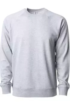 Independent Trading Co. Легкая толстовка Icon с круглым вырезом и петлевой спинкой, цвет athletic heather