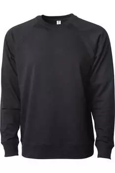 Independent Trading Co. Легкая толстовка Icon с круглым вырезом и петлевой спинкой, черный