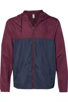 Independent Trading Co. Легкая ветровка с застежкой-молнией, цвет maroon/ classic navy