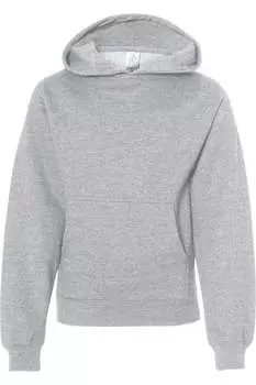Independent Trading Co. Молодежная толстовка с капюшоном средней толщины, цвет grey heather