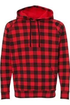 Independent Trading Co. Special Blend реглан толстовка с капюшоном, цвет red buffalo plaid