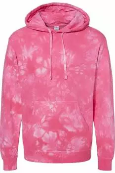 Independent Trading Co. Толстовка с капюшоном средней плотности с узором «тай-дай», цвет tie dye pink