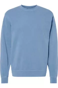 Independent Trading Co. Толстовка средней плотности с круглым вырезом, пигментированная, цвет pigment light blue