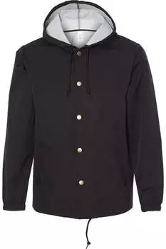 Independent Trading Co. Водонепроницаемая ветровка с капюшоном, черный