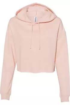 Independent Trading Co. Женская легкая укороченная толстовка с капюшоном, красный