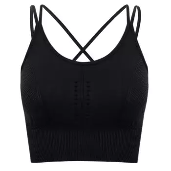 India Born Living Yoga Женский спортивный топ, чёрный