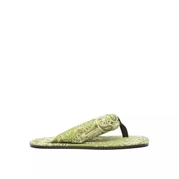 Indie Thong Flat шлепанцы The Attico, зеленый