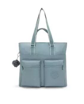 Индийская сумка через плечо большой вместимости и отделением для ноутбука в сером цвете Kipling, серый