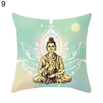 Индийский слон Ганеша Будда поясная подушка крышка огонь диван домашний декор-9 # Stuttg